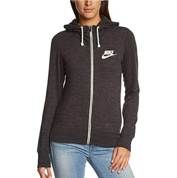 Nike Tops - NIKE Women's Vintage Gray Zip-Up Hoodie